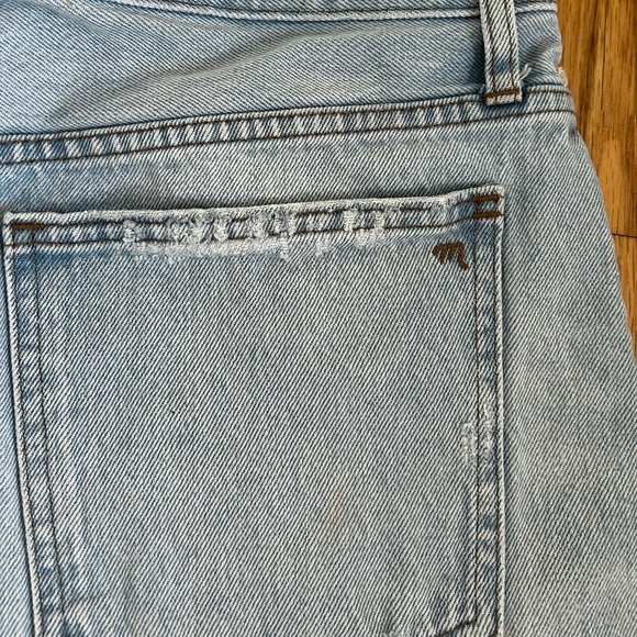 MADEWELL relaxed denim shorts light wash cutoff jorts mid-rise cotton size 28 - Picture 16 of 16